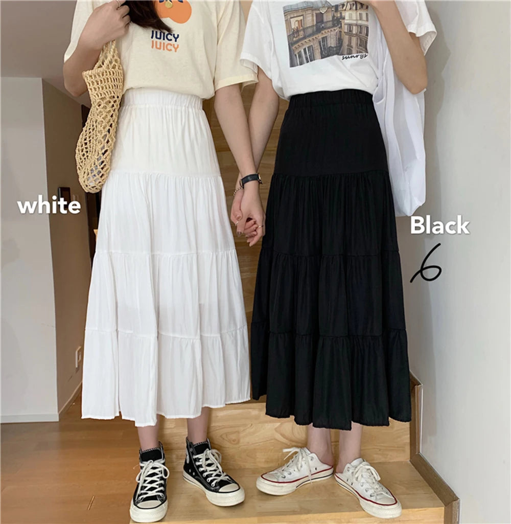 Women's Chiffon Skirt™ Vintage High Waist Elastic Patchwork A-line Skirts