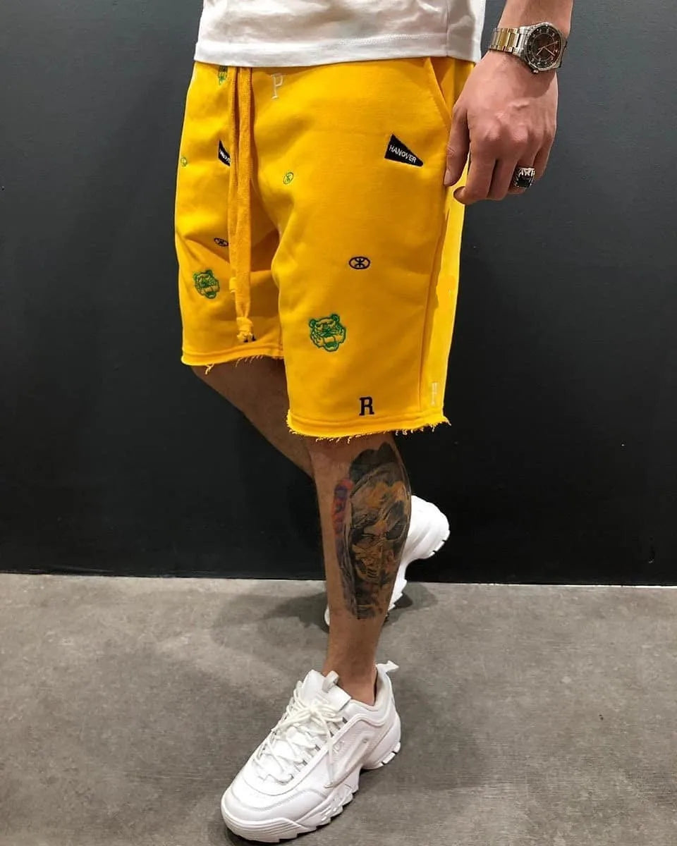 Men Embroidery Short Pants™ Street Trend Short Pants