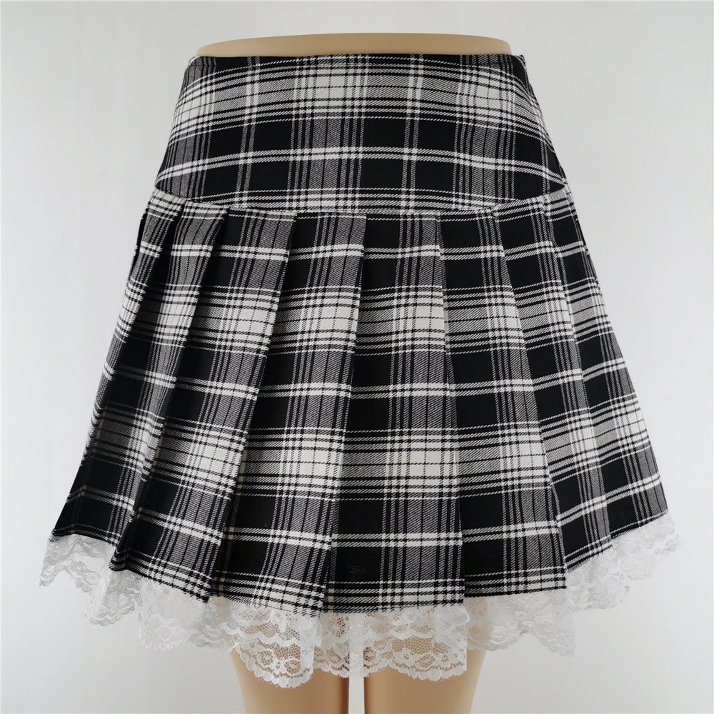 Women's Harajuku Punk Gothic Mini Skirt™ High Waist Patchwork Bandage Skirt
