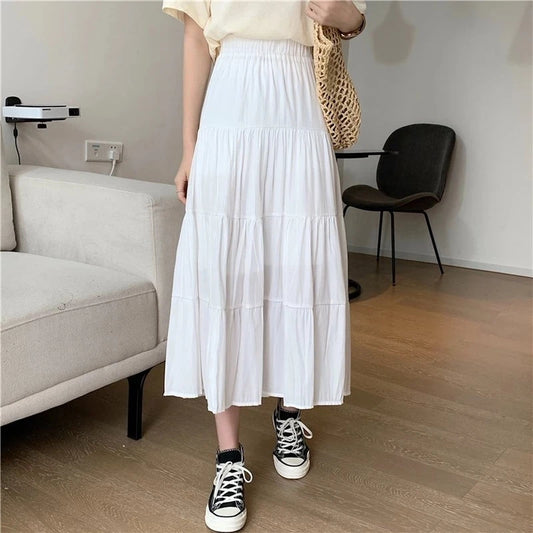 Women's Chiffon Skirt™ Vintage High Waist Elastic Patchwork A-line Skirts