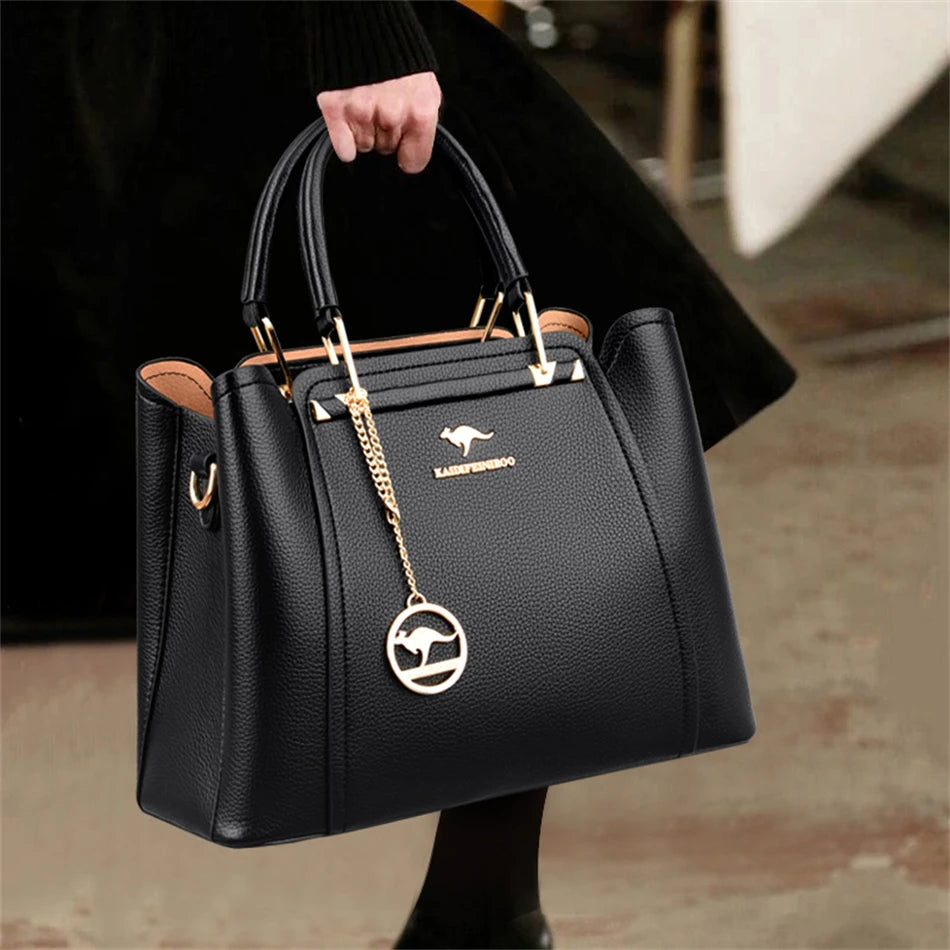 Women's Leather Luxury Handbags™ Ladies Shoulder Crossbody Sac & Messenger Tote Handbag