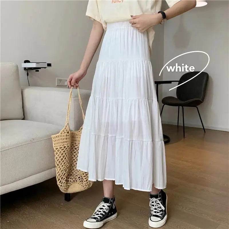 Women's Chiffon Skirt™ Vintage High Waist Elastic Patchwork A-line Skirts