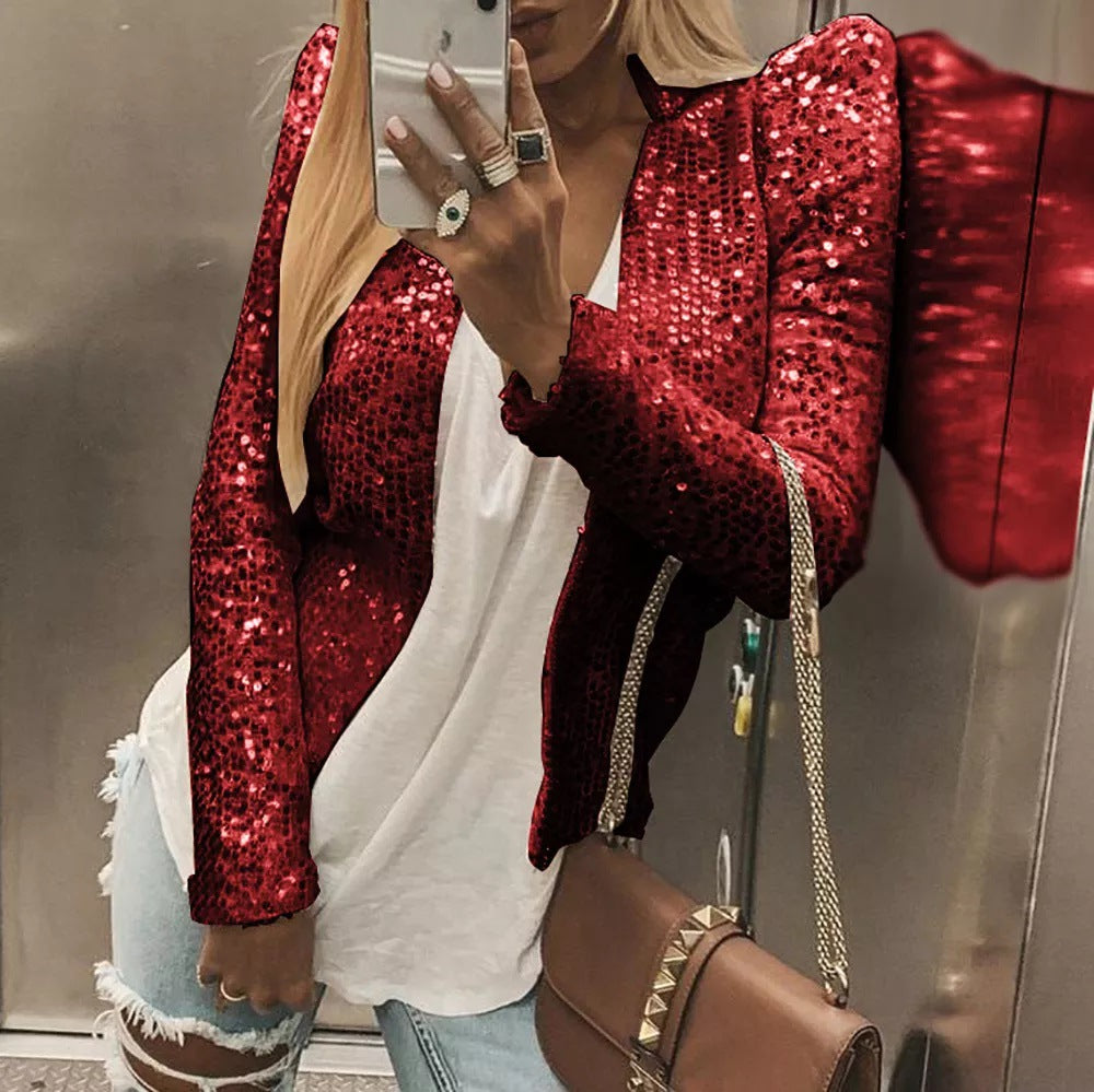 Women's stand up collar jacket™ cardigan short casual versatile jackets