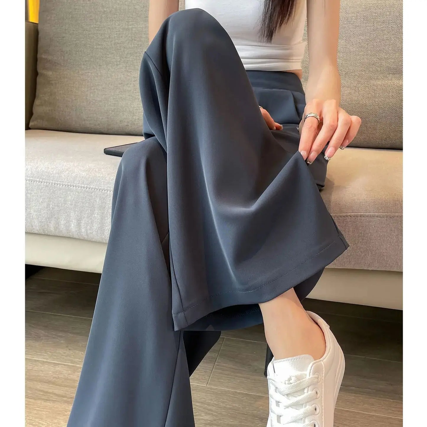 Women's wide leg Trousers™ high waist straight leg loose pants