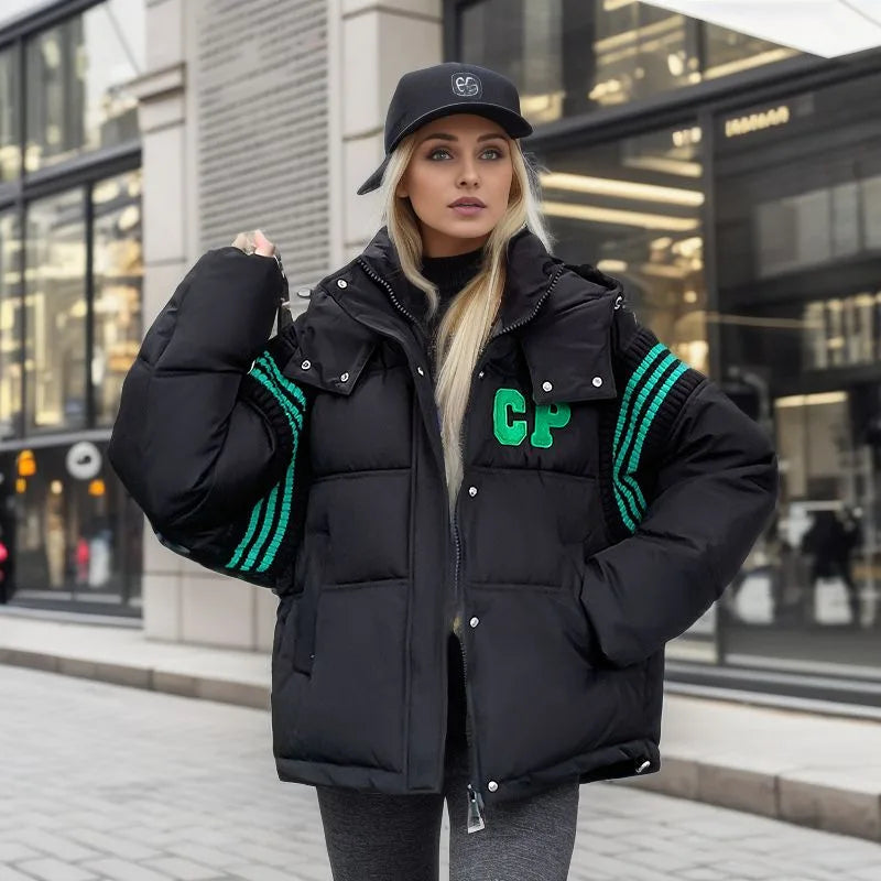 Women's Cotton Jacket™ Thick Loose Color Blocked Parkas Jacket