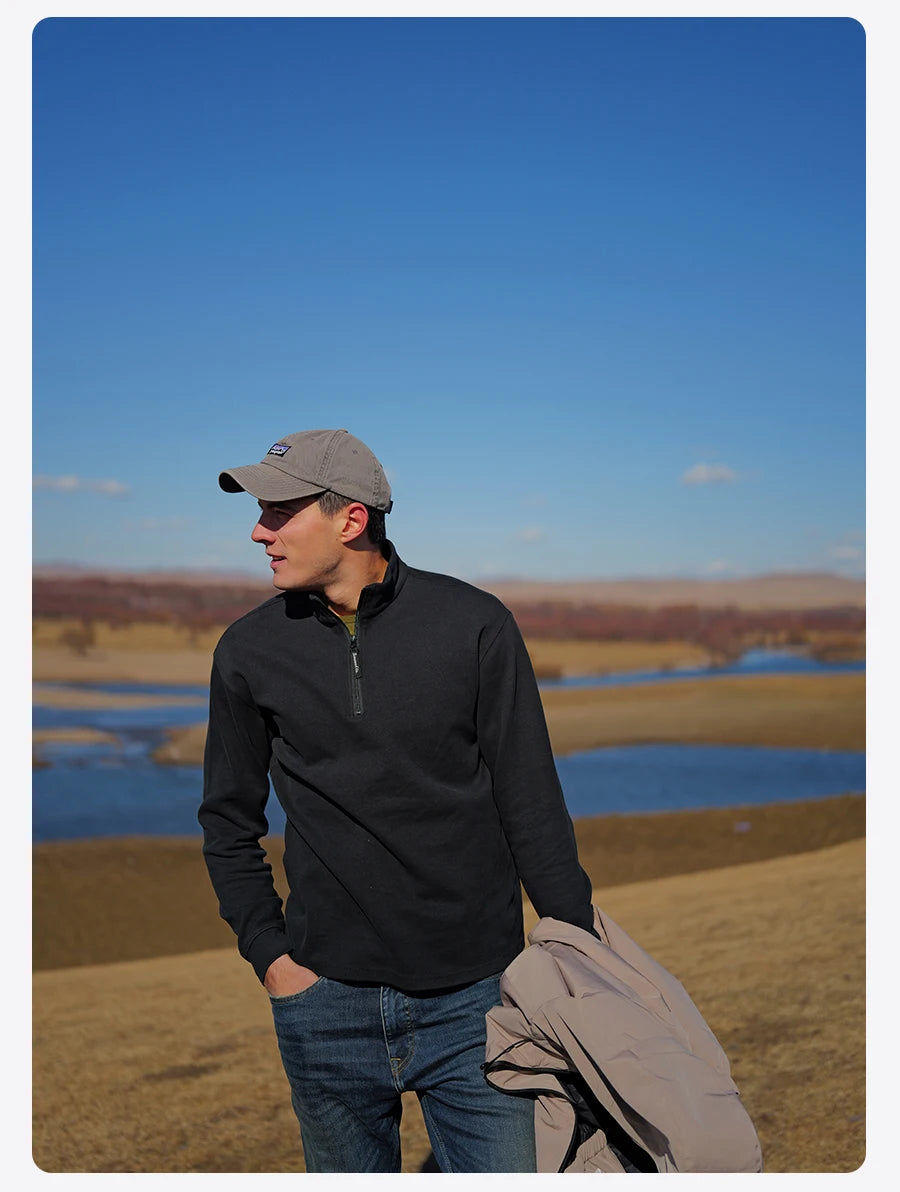 Men's SIMWOOD Regular Fit Lightweight Sweatshirt™ Half Zip Sweatshirts