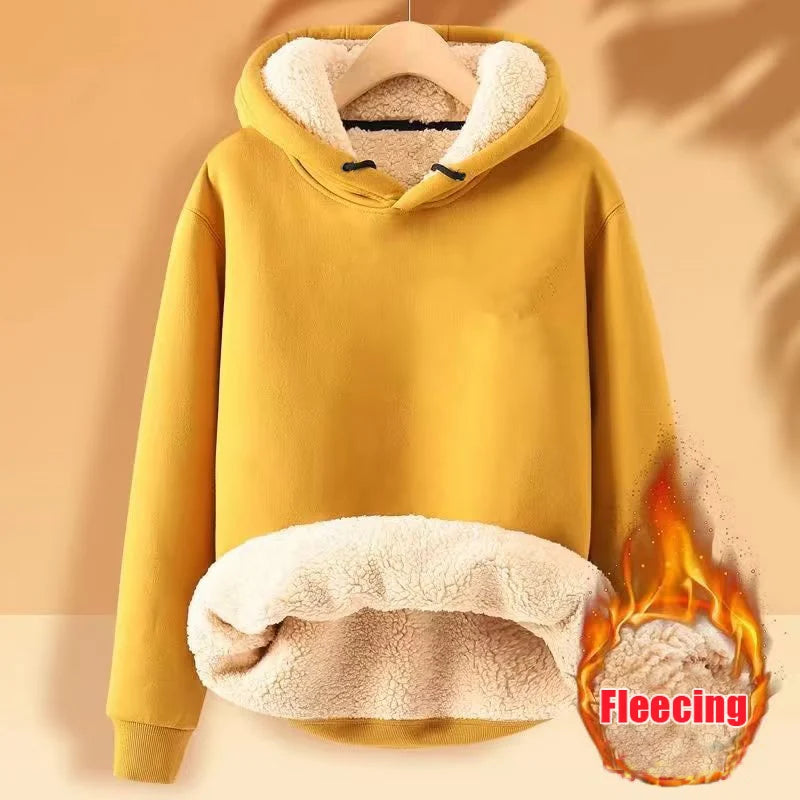 Women Fleece Sweatshirt™ Thickened Lamb Plush Hooded Pullover