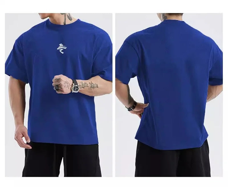 Men's Loose Oversized T-shirt™ Short Sleeves Training Mesh T-shirt