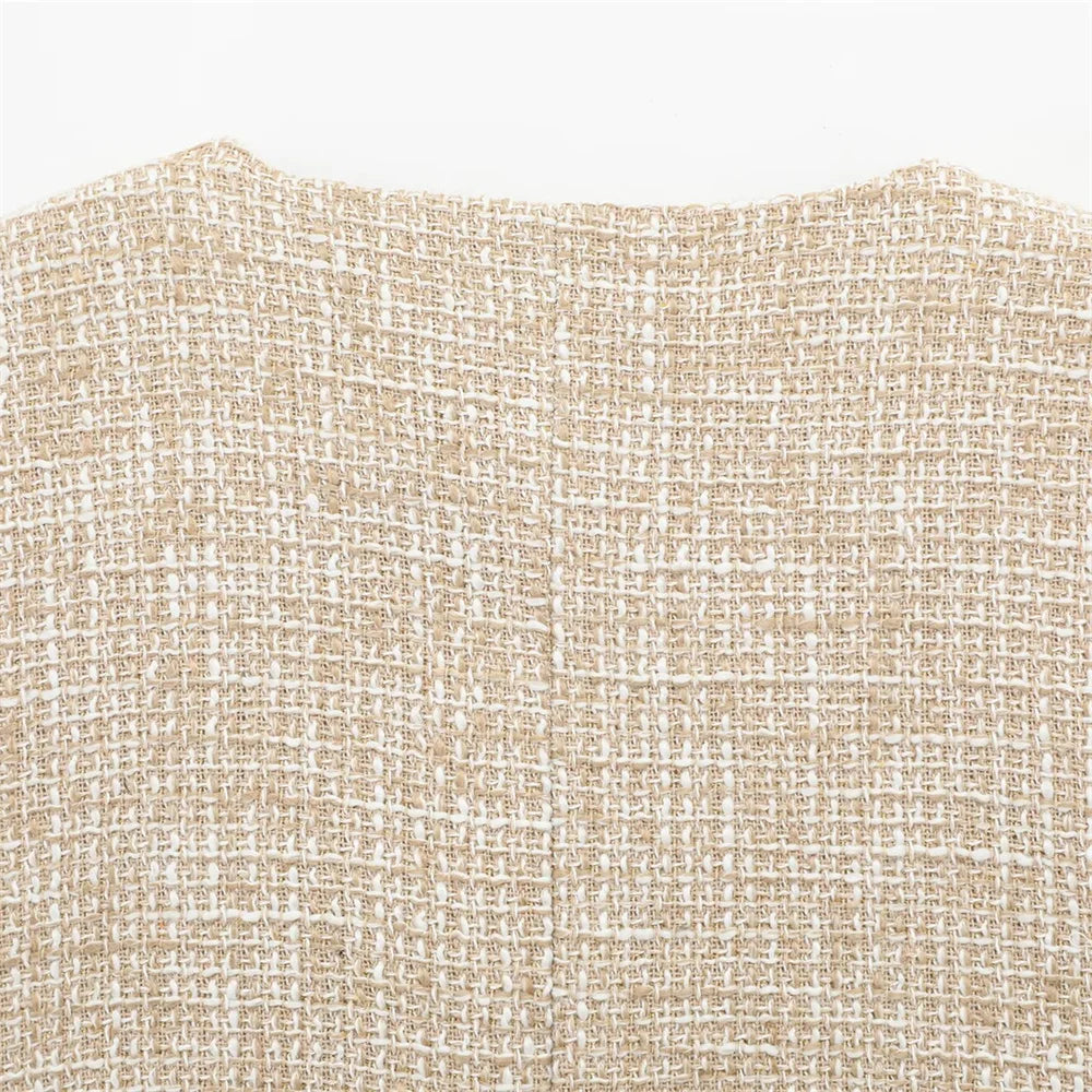 Women's Summer Suit™ Retro Texture Short Tank Top & Shorts Set