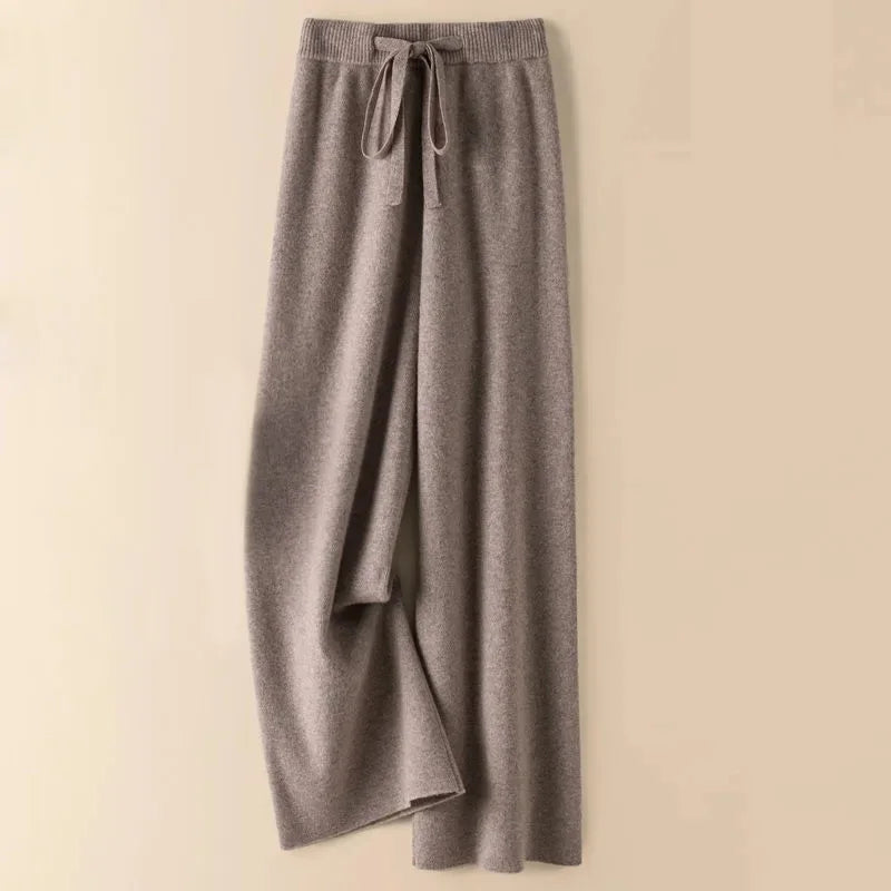 Women's Knitted Elastic High Waist Pants™ Straight Ankle-Length Soft Pants