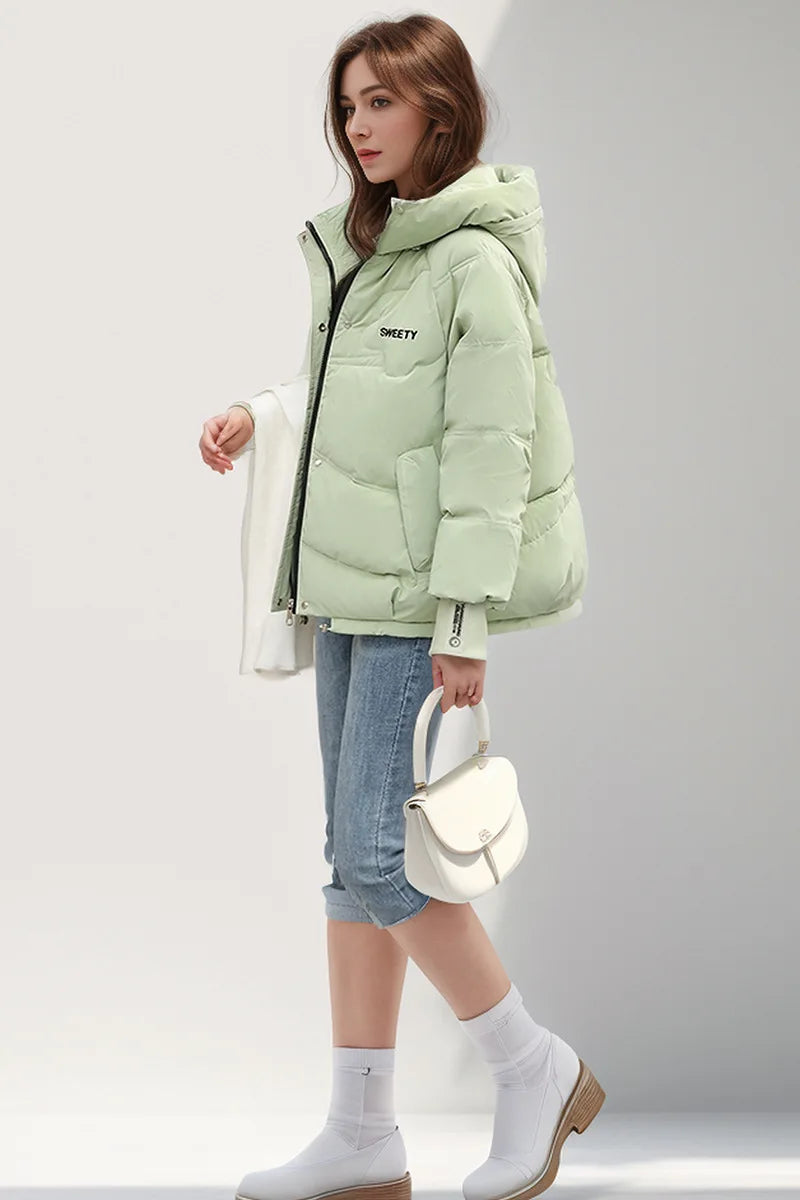 Women's Thick Coat™ Winter Cotton Casual Hooded Zipper Short Parkas Jacket