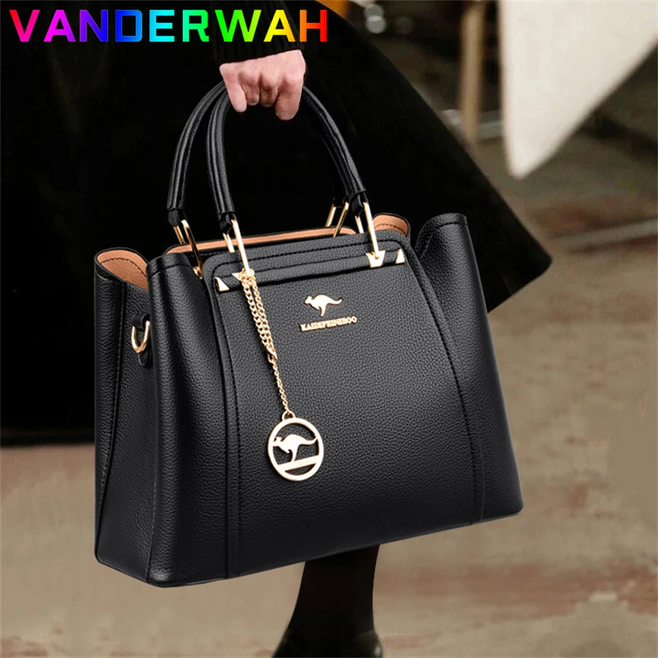 Women's Leather Luxury Handbags™ Ladies Shoulder Crossbody Sac & Messenger Tote Handbag