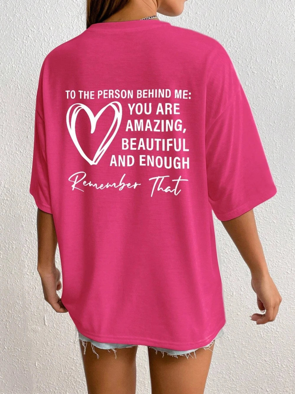 Women's Letter Printed T-shirts™ Short Sleeve Oversized Cotton T-shirt