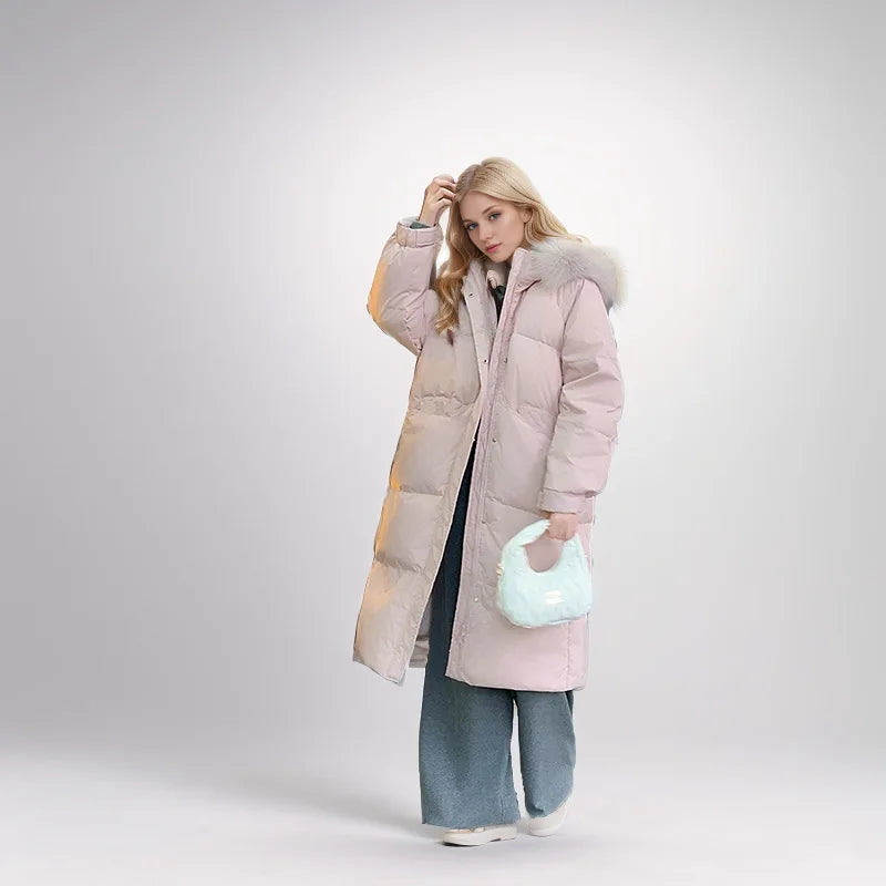Women's Padded Jacket™ Long Over-the-knee Jacket Fur Collar Warm Thicken Cotton Parkas Coats