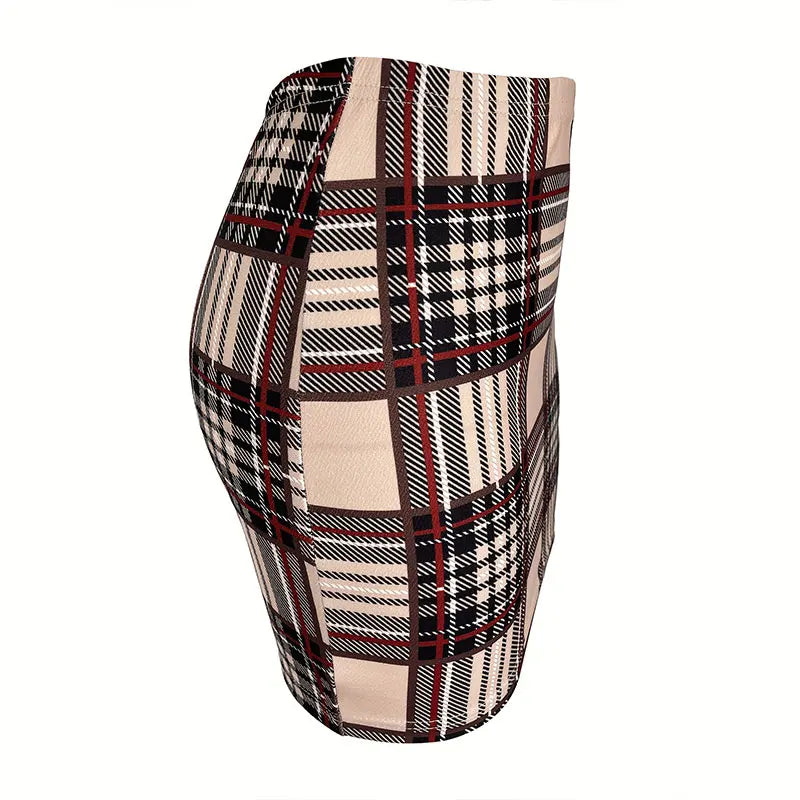 Women's Plaid Skirt™ Elegant Pencil High Waist Lady Short Skirt