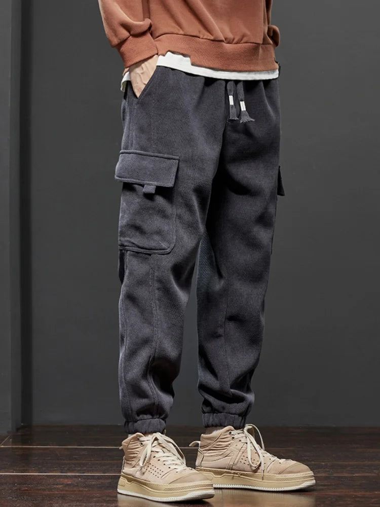 Men's Elastic Waist Jogging™ Spring Autumn New Style Stretch Straight Drawstring Pants