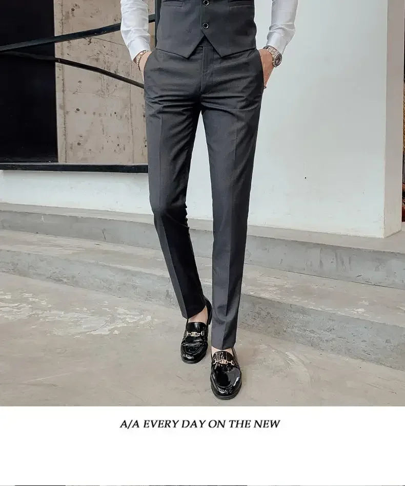 Men's Suit (Blazer+ Vest + Pants)™ Solid Color Casual Slim-fit Suit