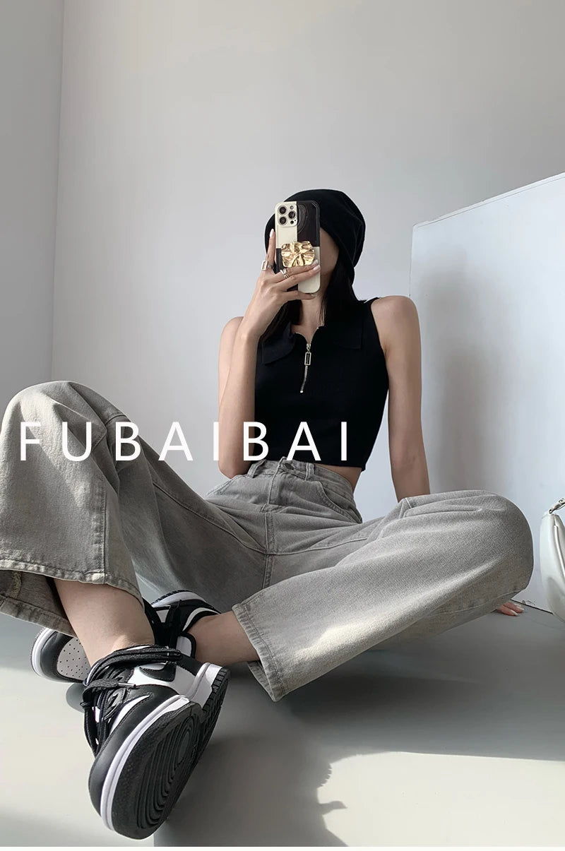 Women's Jeans™ High Waist Vintage Straight Baggy Denim Pants