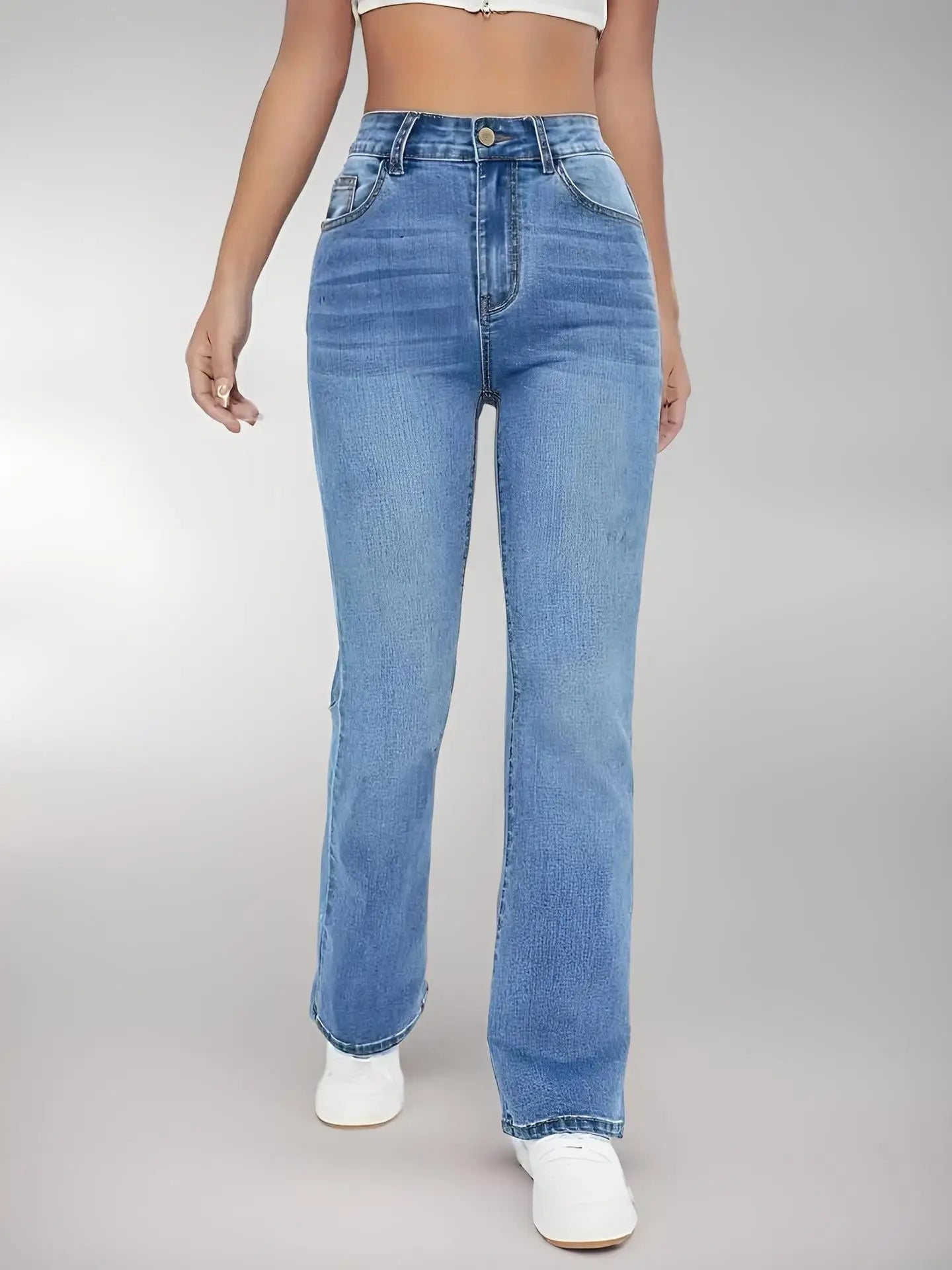 Women's Jeans™ Slimming High Waist Washed Denim Pants