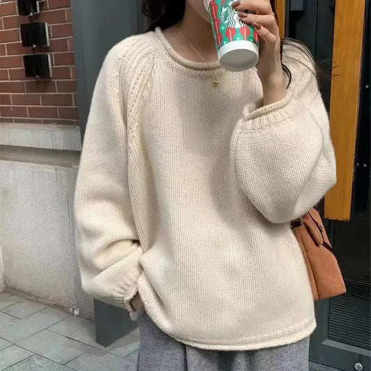 Women's French Style Knitted Sweater™ Loose Fit Overhead Base Layer Tops