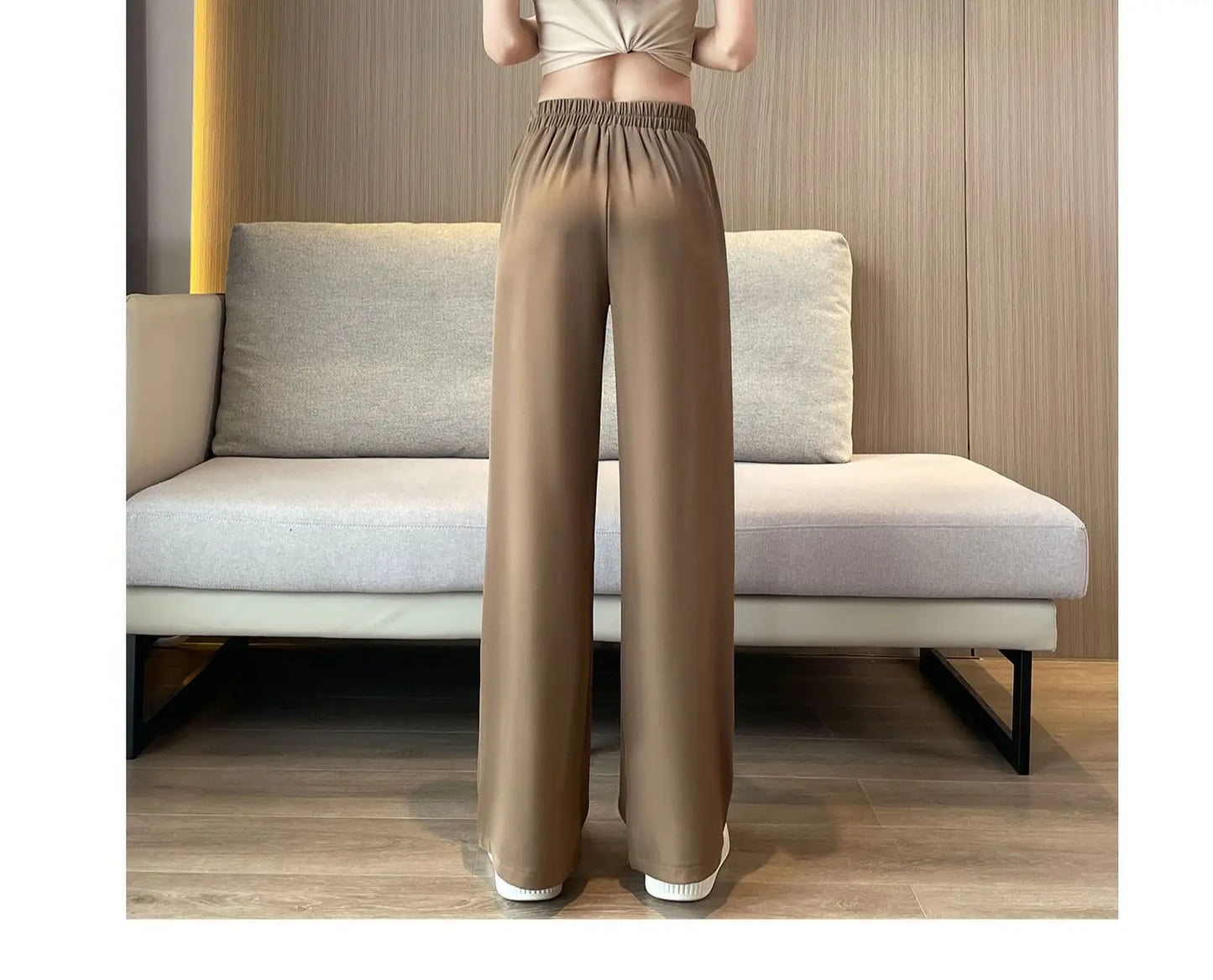 Women's wide leg Trousers™ high waist straight leg loose pants