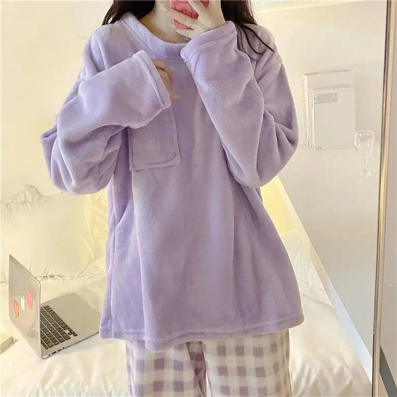 Women's Fleece Pajamas Set™ Winter Thick Warm Suit Set