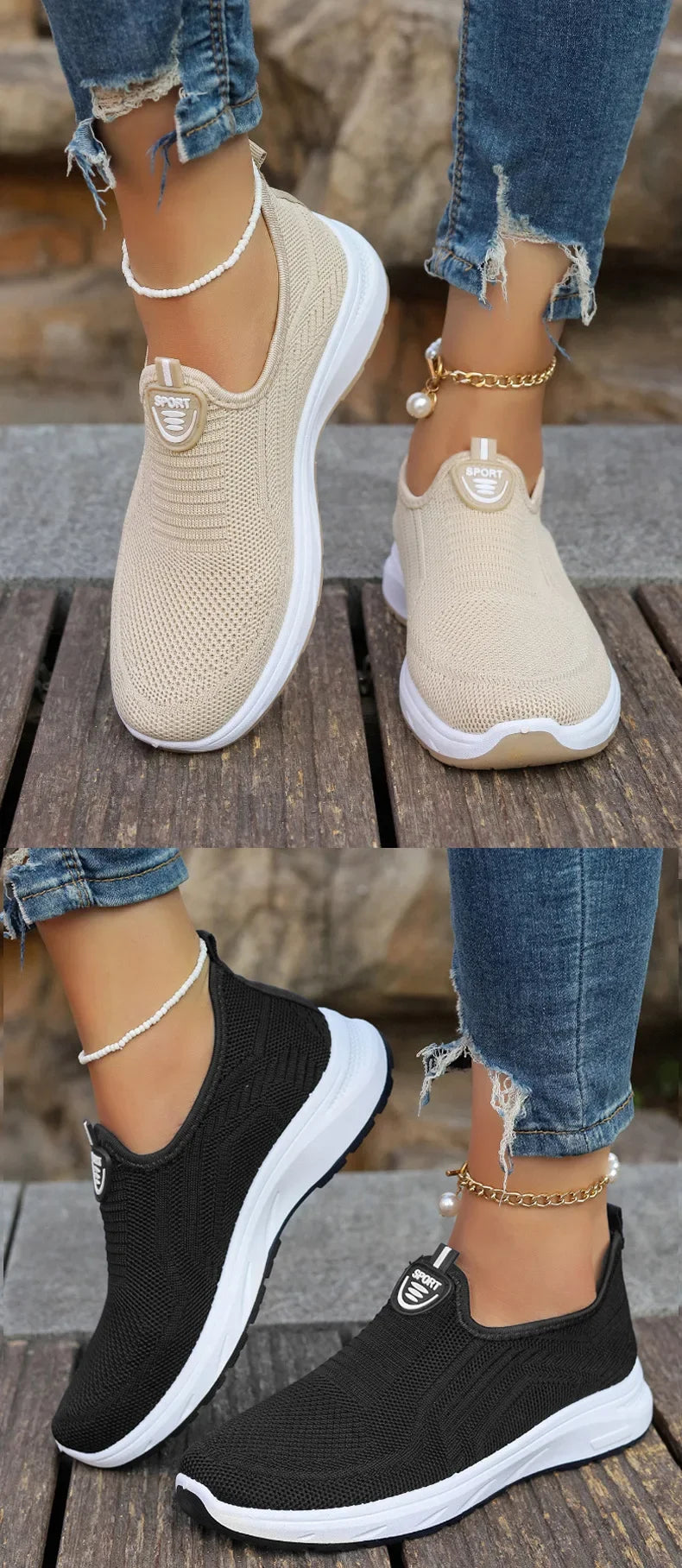 Women's Sneakers™ Lightweight Breathable Flats Slip on Casual Shoes