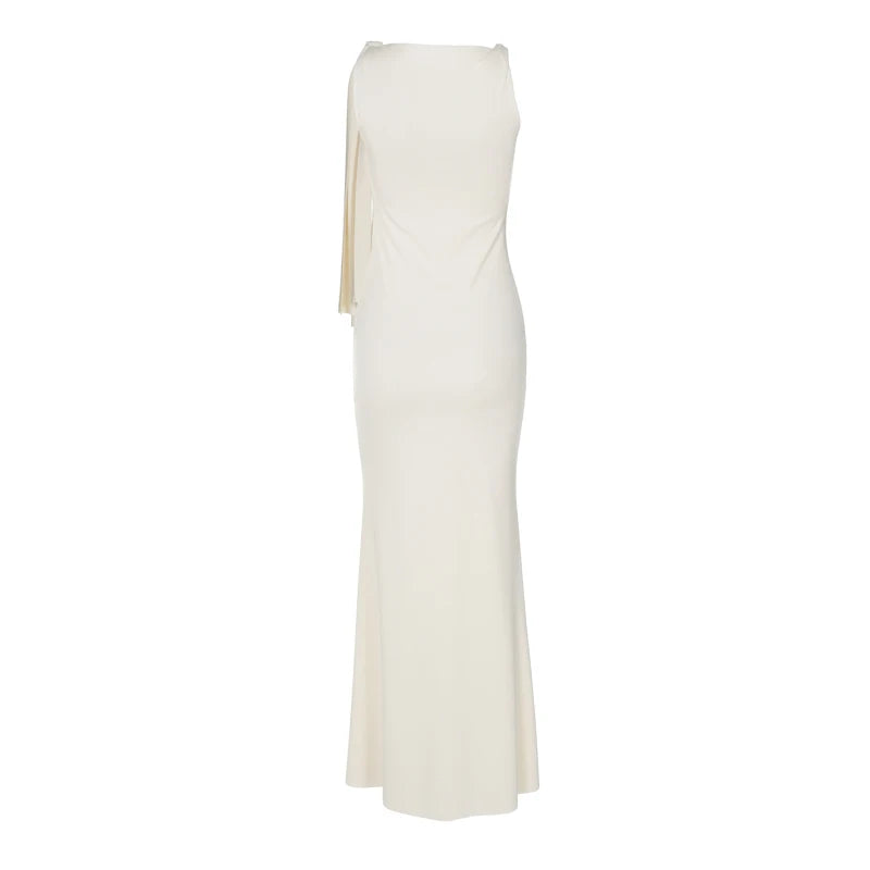 Women's  Solid O Neck Sleeveless Patchwork Dress™  Bodycon Maxi Prom Summer Dress