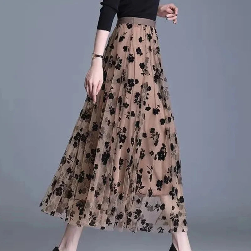 Women's Tulle Skirt™ Summer Hook Floral Loose Midi Skirt