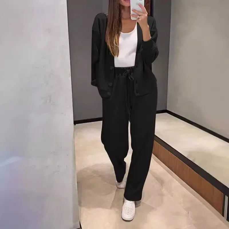 Women's Comfortable Sporty Set™ Casual Jacket Open Cardigan + Long Pants Set