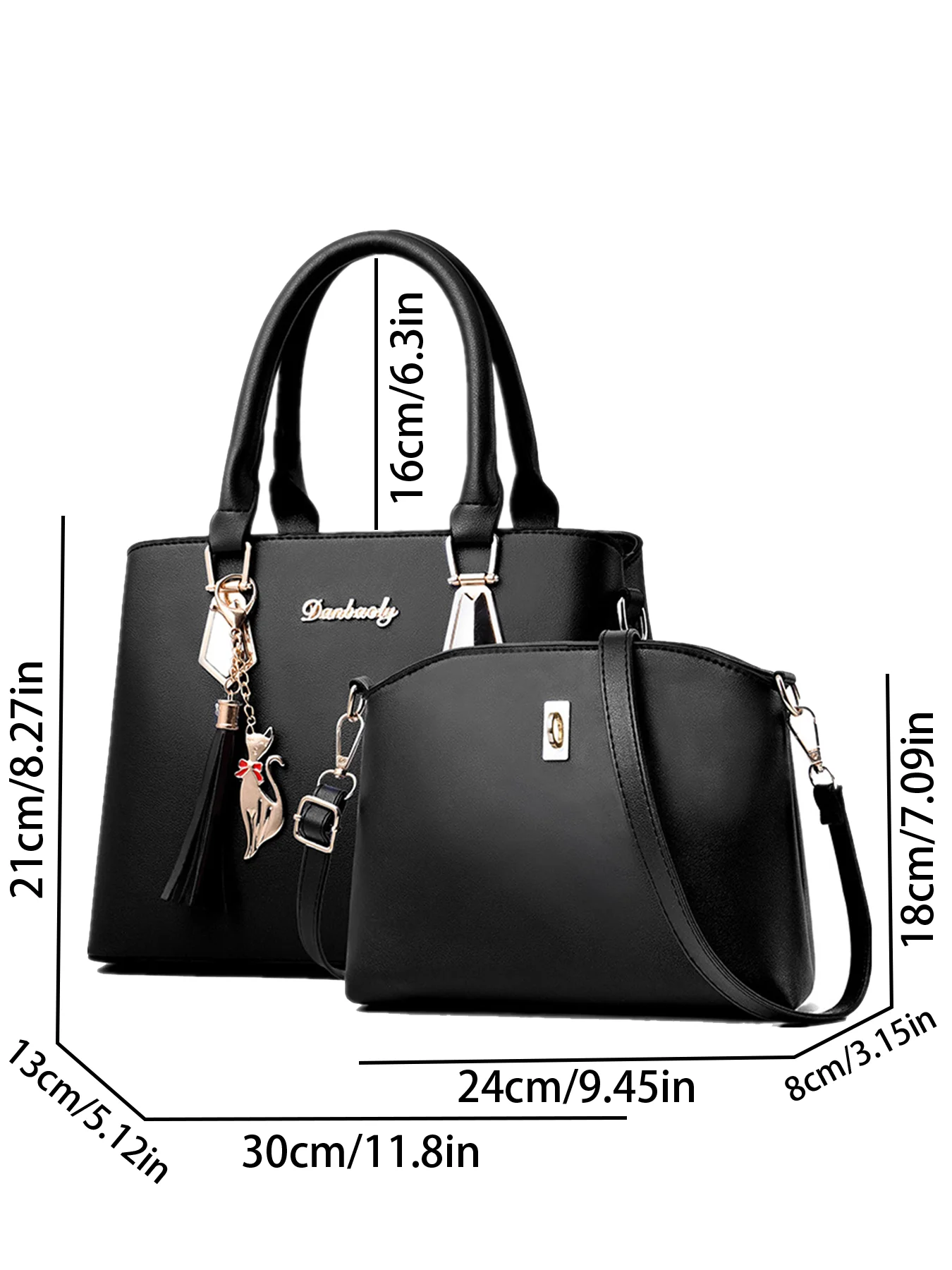 Women's handbag™ shoulder bag messenger and mother bag two bag set