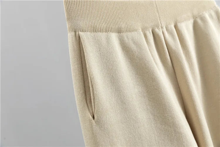 Women Tracksuit™ Spring Autumn 3 Piece Women Cardigan Tracksuits Knitted Pocket Pant Set Ladies Sweater