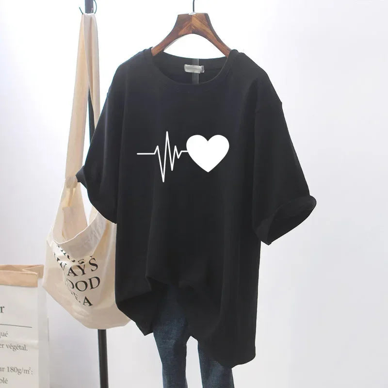 Women's Print T-shirt™ Short-sleeved Loose T Shirt