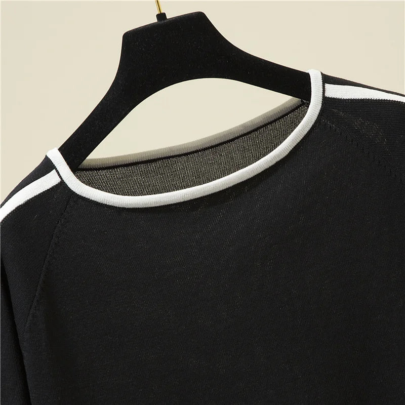 Women's Short Sleeve T-Shirt™ Summer Thin Knitted T-Shirt