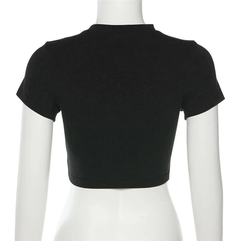 Women's Summer Crop T-shirt™ Short Sleeve O-Neck Cropped Tops