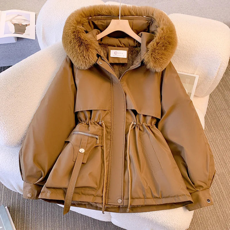 Hood Down Jacket™ Women Fleece Lined Winter Casual Coat