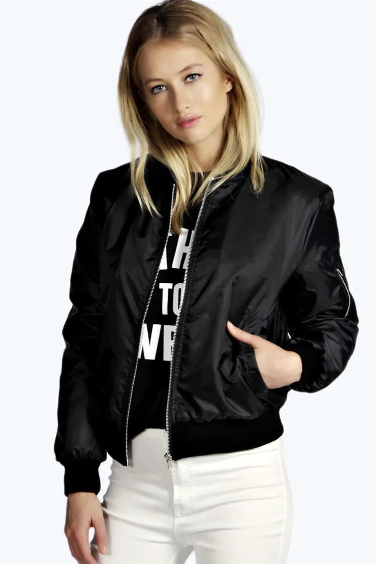 Women's Short Jackets™ Vintage High Street O-neck Bomber Jacket