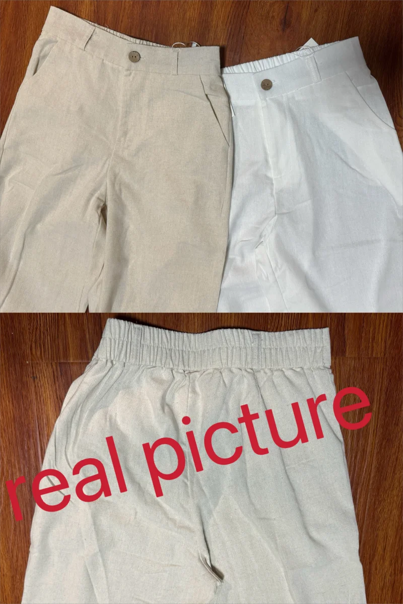 Women's Summer Baggy Cotton Linen Pants™ High Waist Wide Leg Trousers