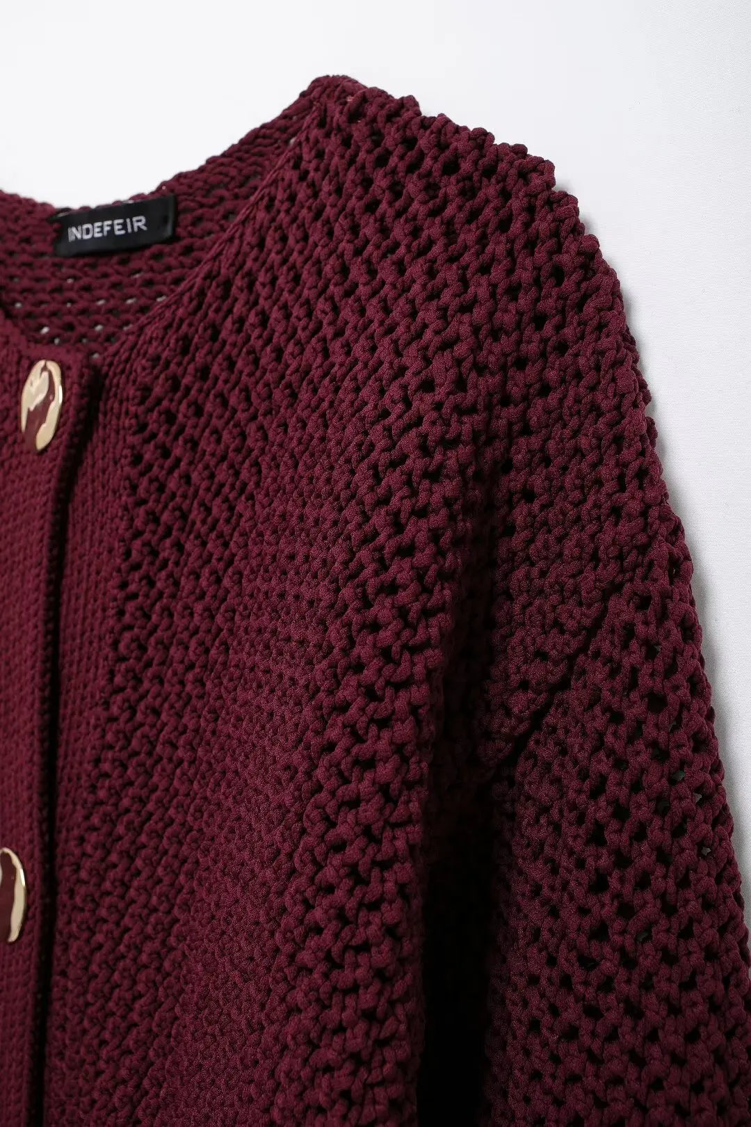 Women's Cardigan Sweater™ TRAFZA Vintage Cardigan Female Metal Buttons Long Sleeve Coat With Pockets Knitwear