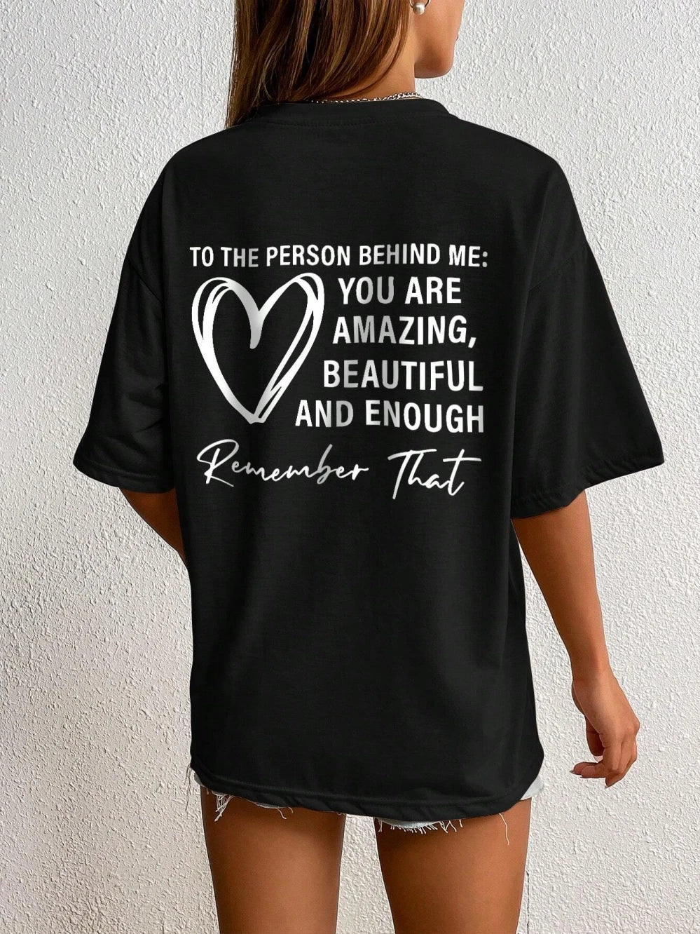 Women's Letter Printed T-shirts™ Short Sleeve Oversized Cotton T-shirt