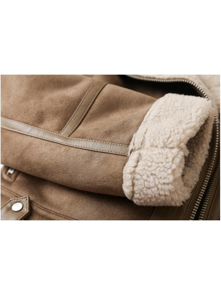 ZACK RAIN Women's Jacket™ Vintage Fur Integrated Lapel Long Sleeves Jackets