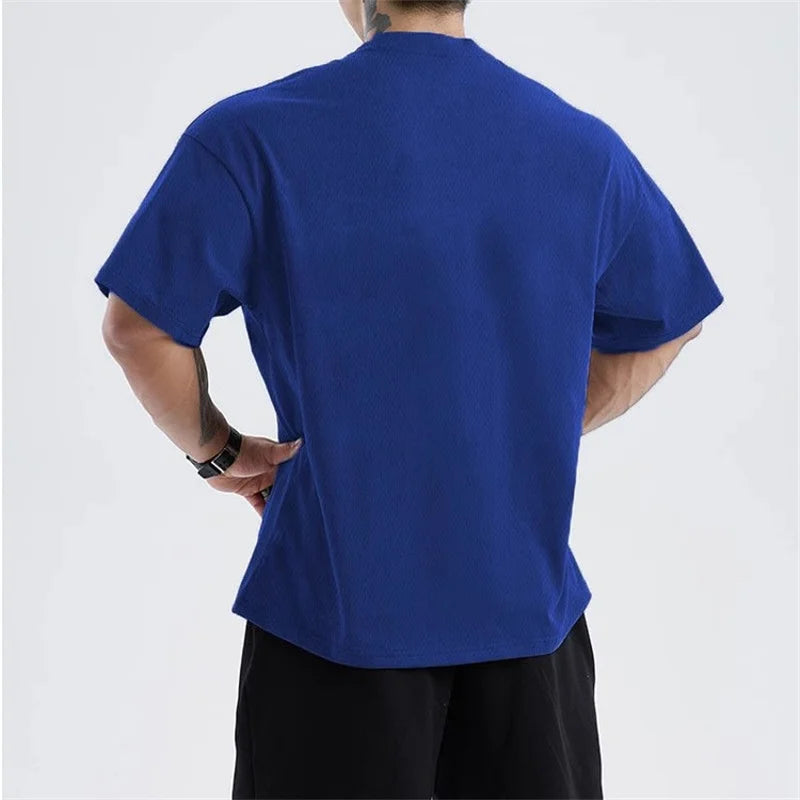 Men's Loose Oversized T-shirt™ Short Sleeves Training Mesh T-shirt