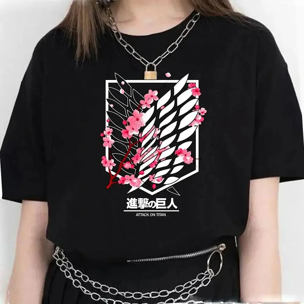Women's T-Shirt™ Japanese Anime Attack on Titan Graphic Print Harajuku Short Sleeve Plus Size T Shirt