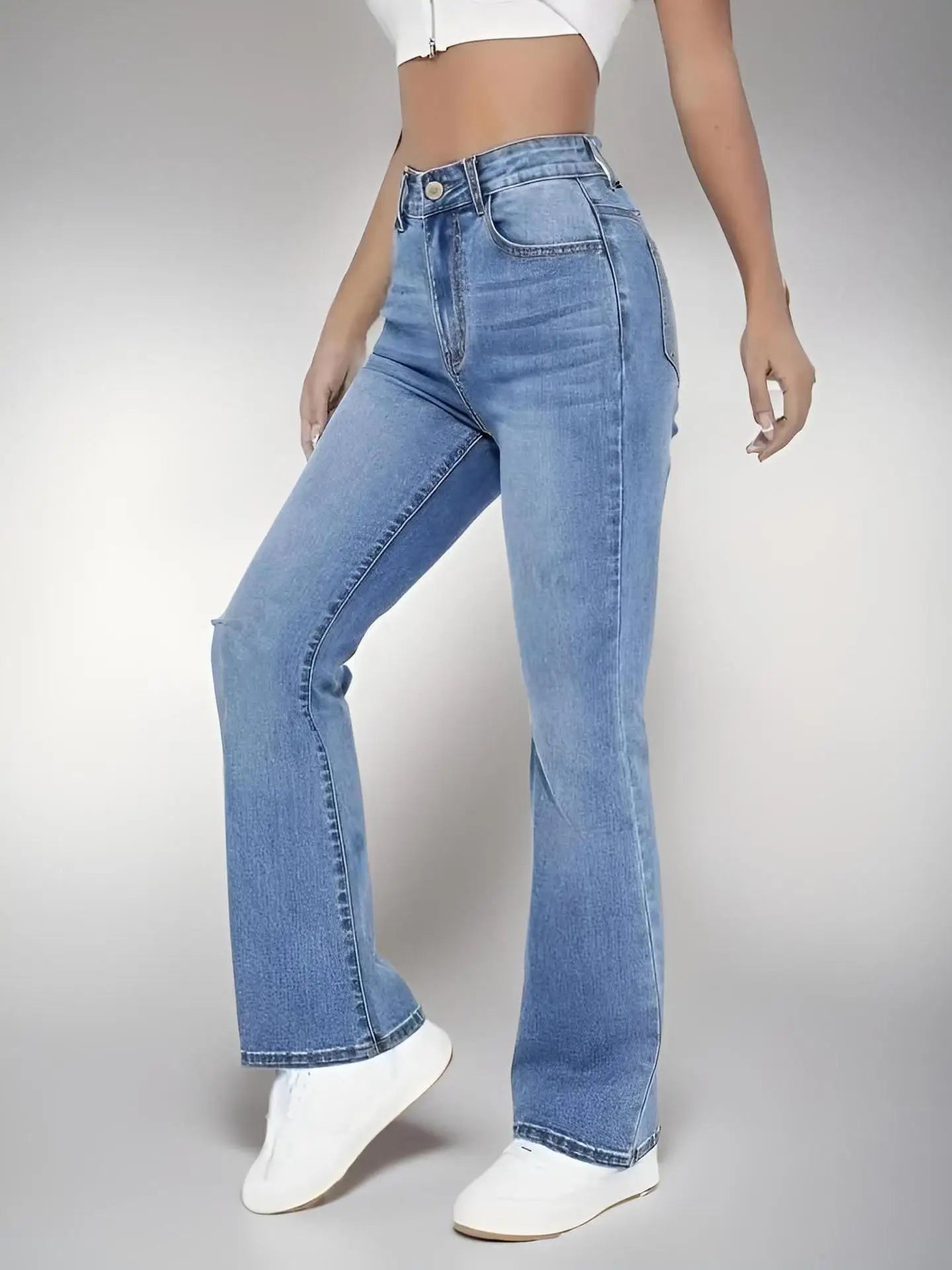 Women's Jeans™ Slimming High Waist Washed Denim Pants