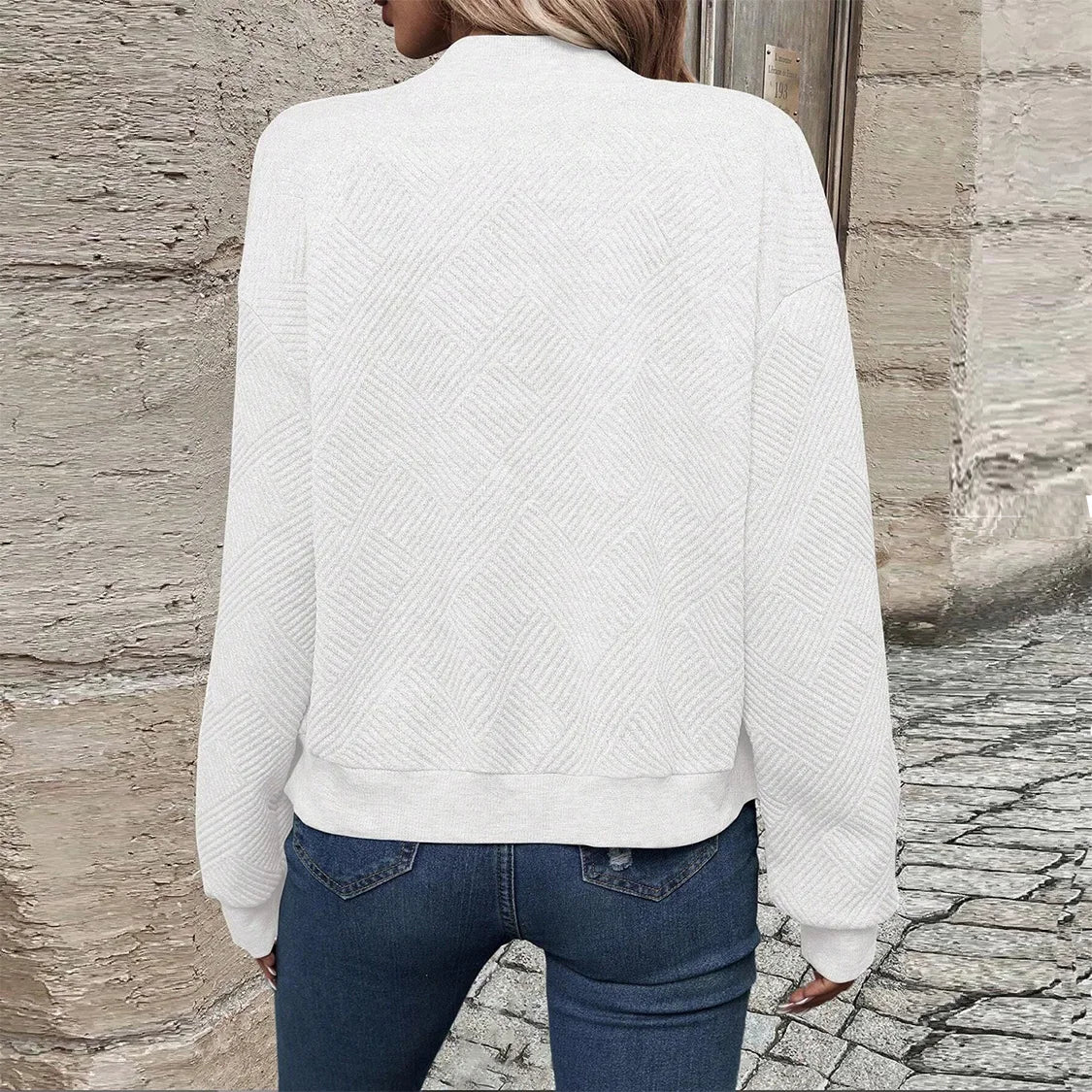 Women's zipper jacket™ baseball collar casual jacket