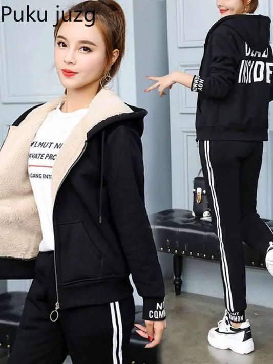 Women's Thicken Sportswear™ Hoodies Sweater shirt Long Pants Sports Clothing