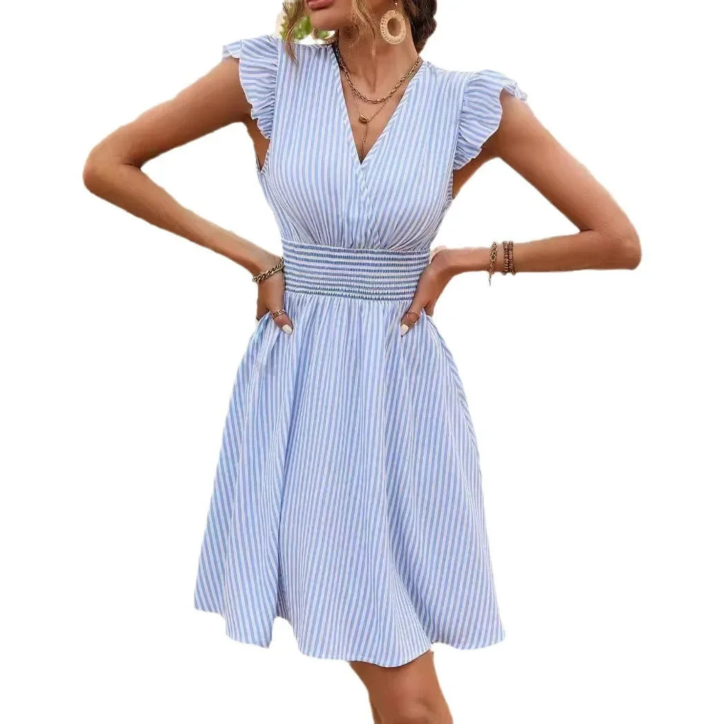 Women's Summer Dress™ Stripe Printing Butterfly Sleeves Dresses