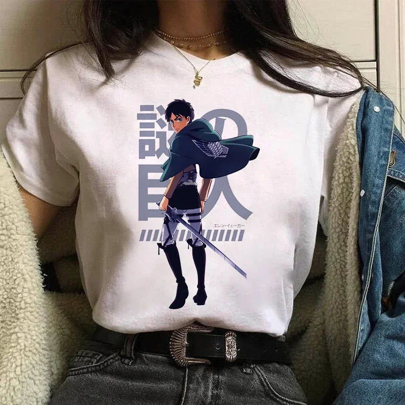 Women's T shirt™ Levi Ackerman Attack On Titan Anime Comics Japanese Graphic Cartoon Streetwear Tops
