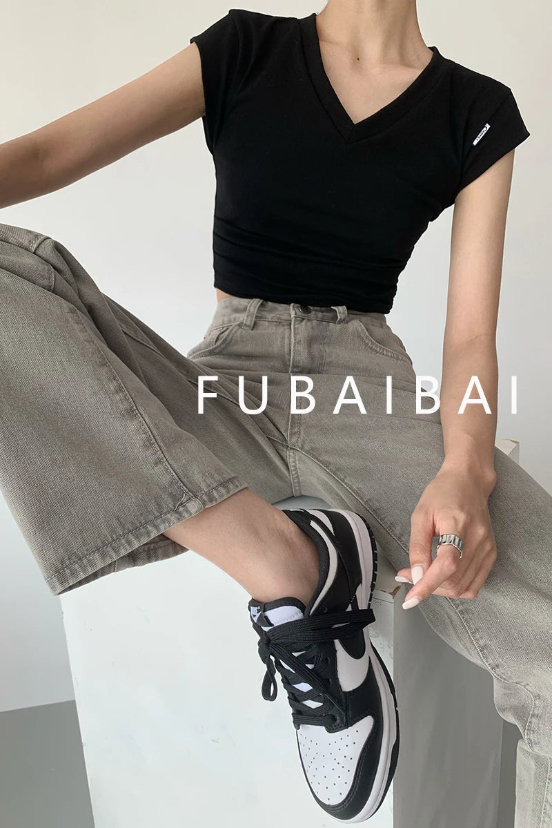 Women's Jeans™ High Waist Vintage Straight Baggy Denim Pants