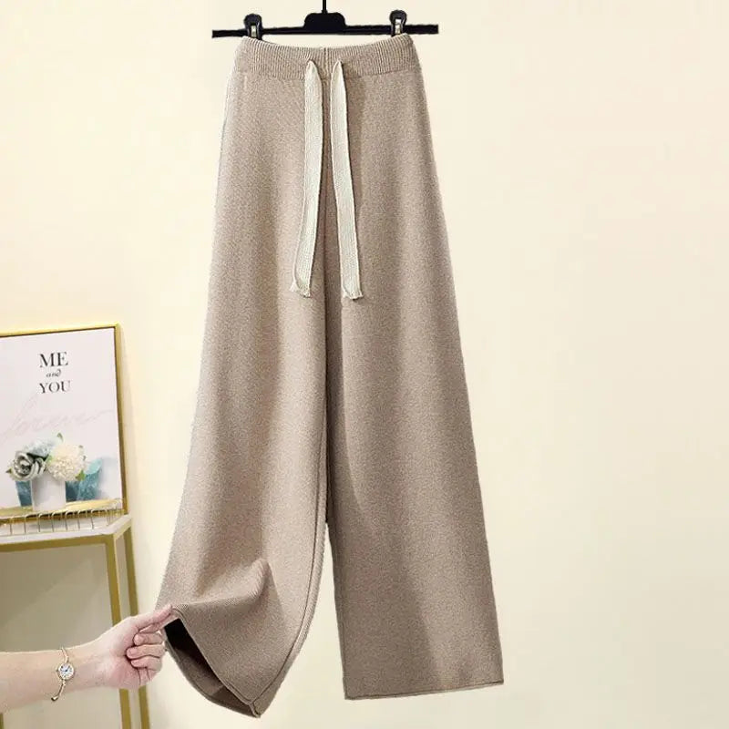 Women's Suits™ Autumn Winter New Western Style Knitted Sweater Loose and Slimming Casual Pants